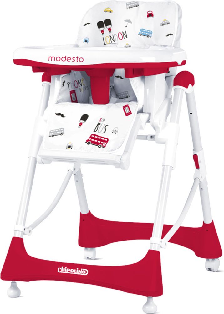 CHIPOLINO Dětská jídelní židlička Modesto - Scarlet - obrázek 1