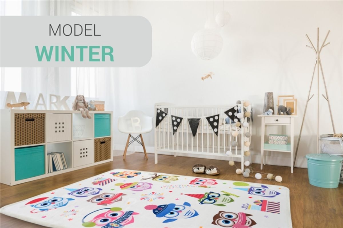 Koberec Ourbaby SOFT OWL WINTER 6594-0 140x200 cm bílá - obrázek 1