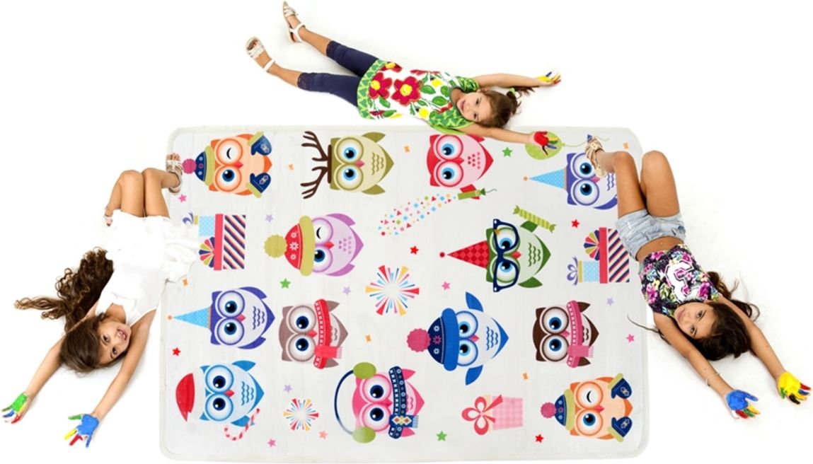 Koberec Ourbaby SOFT OWL WINTER 6594-0 140x200 cm bílá - obrázek 2
