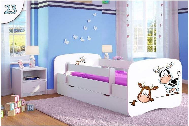 Dětská postel Ourbaby Cows bílá 180x80 cm - obrázek 1