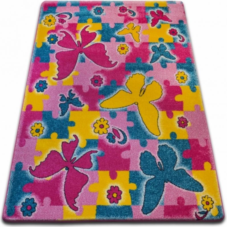 Koberec Ourbaby Kids Butterfly 13744-0 160x220 cm mix barev - obrázek 3