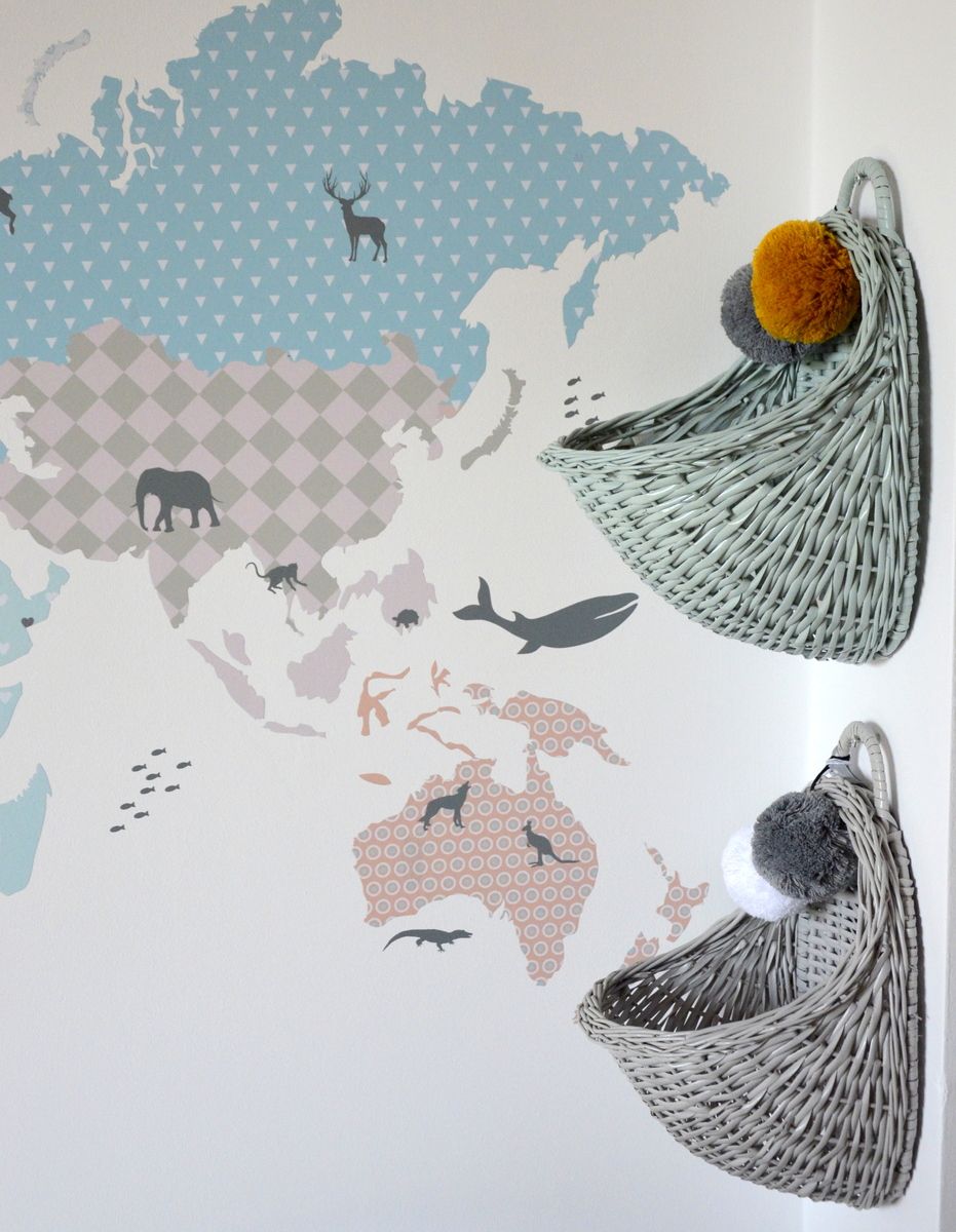 LILU Proutěný košík na stěnu bílá - obrázek 9
