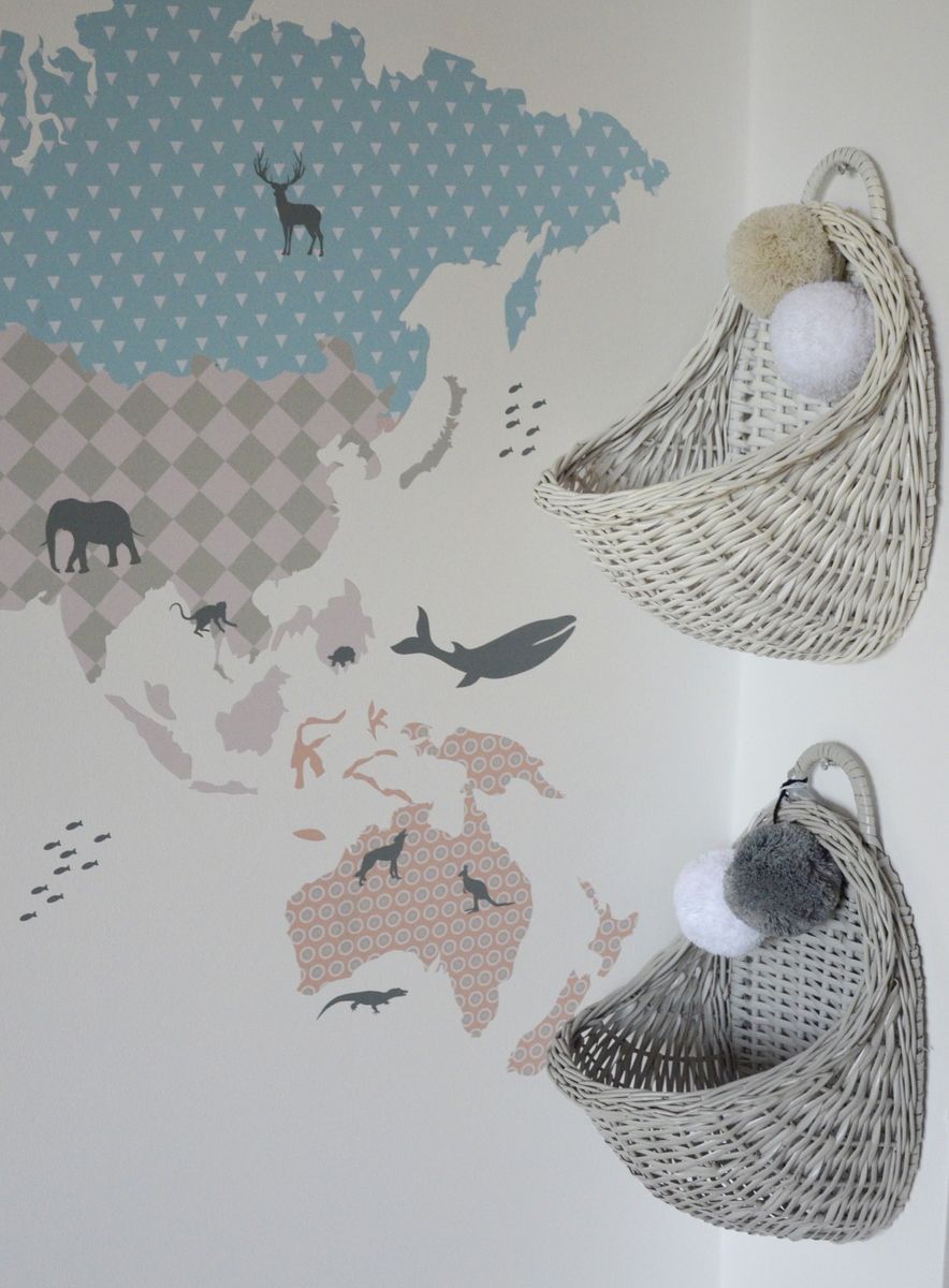 LILU Proutěný košík na stěnu bílá - obrázek 11