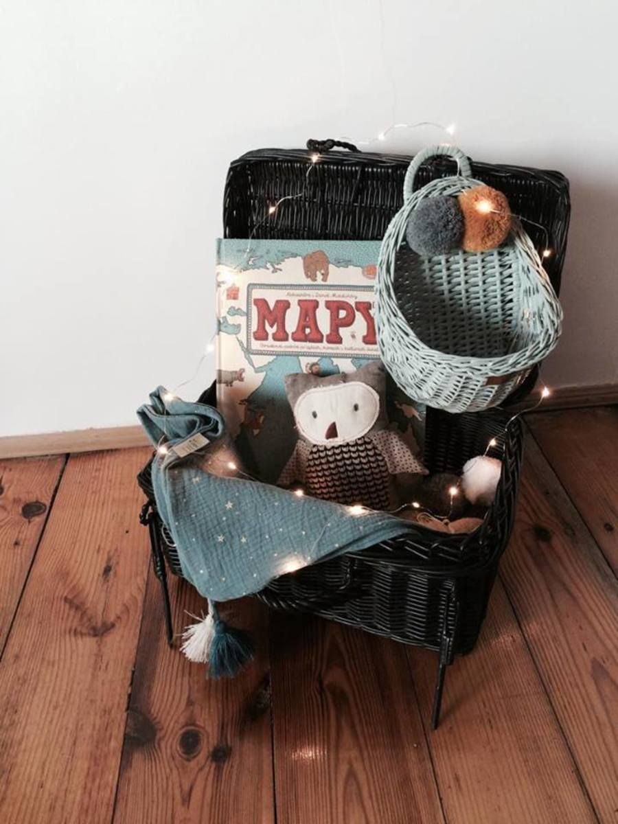 LILU Proutěný košík na stěnu bílá - obrázek 12