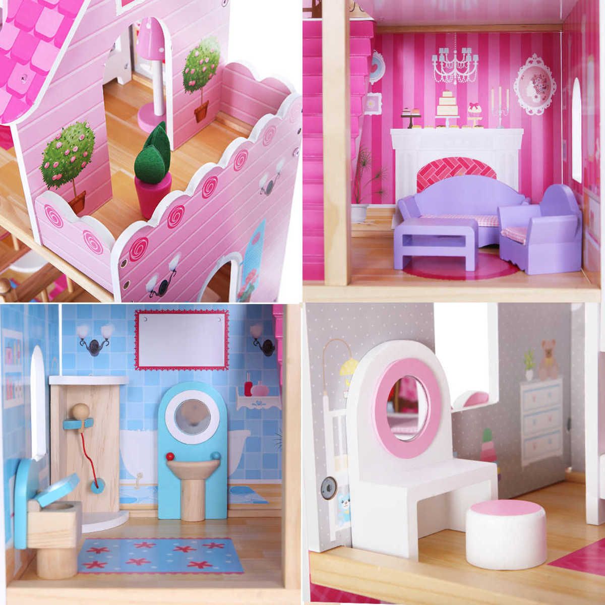 EcoToys Domeček pro panenky Pink residence - obrázek 6
