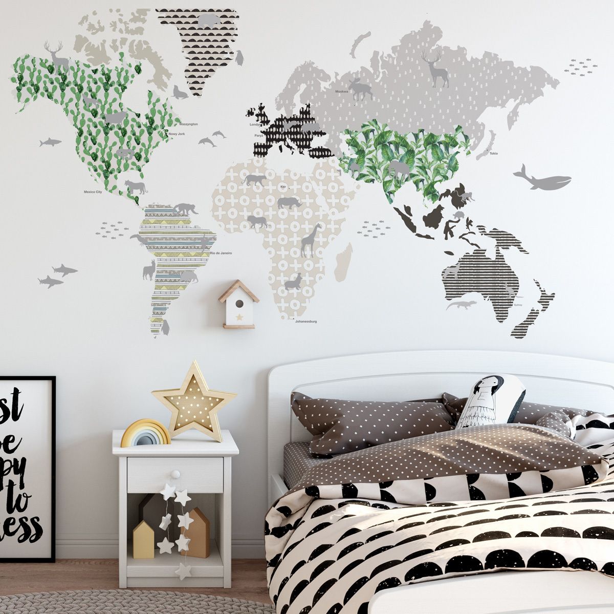 Samolepka na zeď Dekornik Mapa V 16388-0, 180x107 cm - obrázek 1