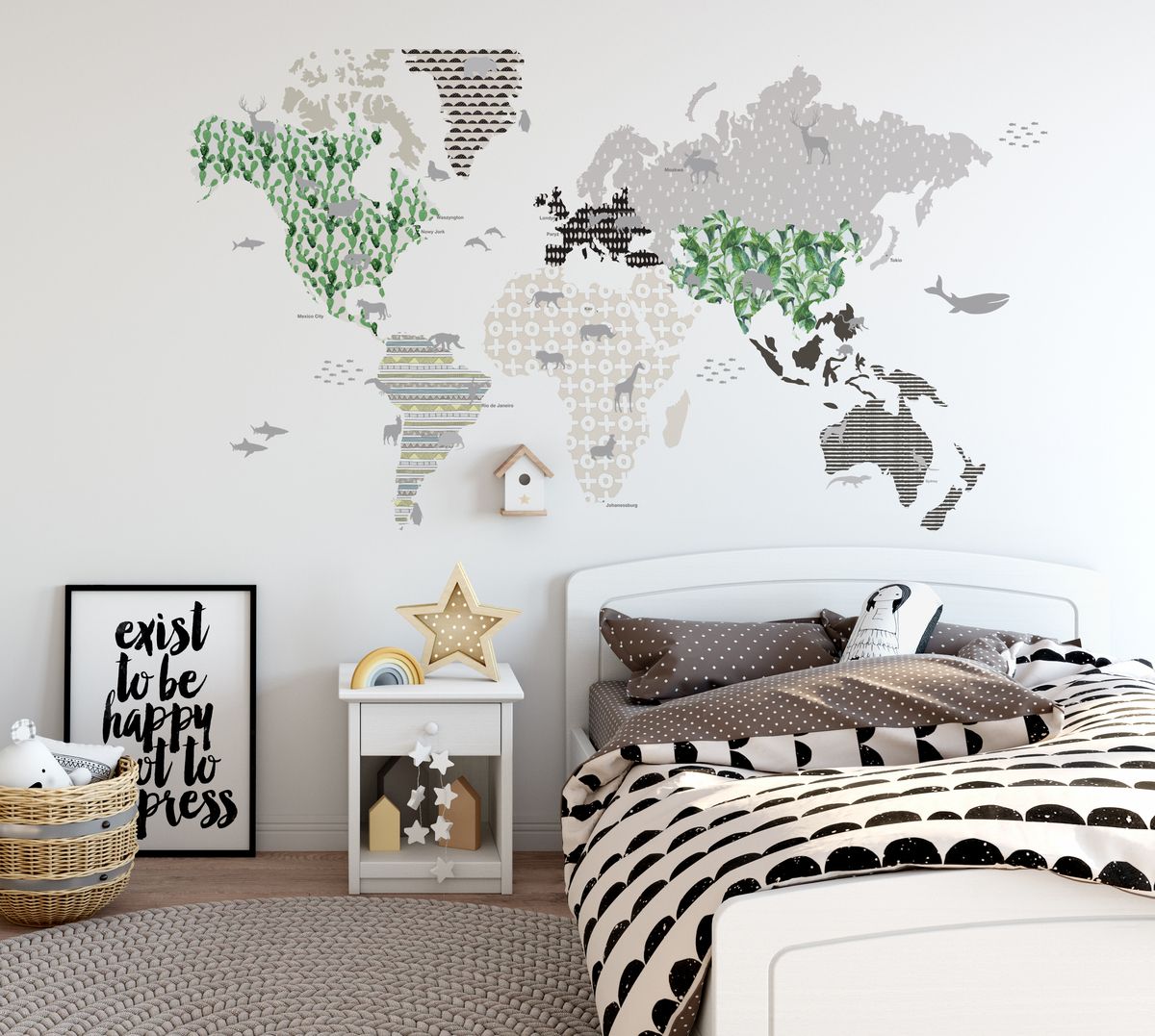 Samolepka na zeď Dekornik Mapa V 16388-0, 180x107 cm - obrázek 2