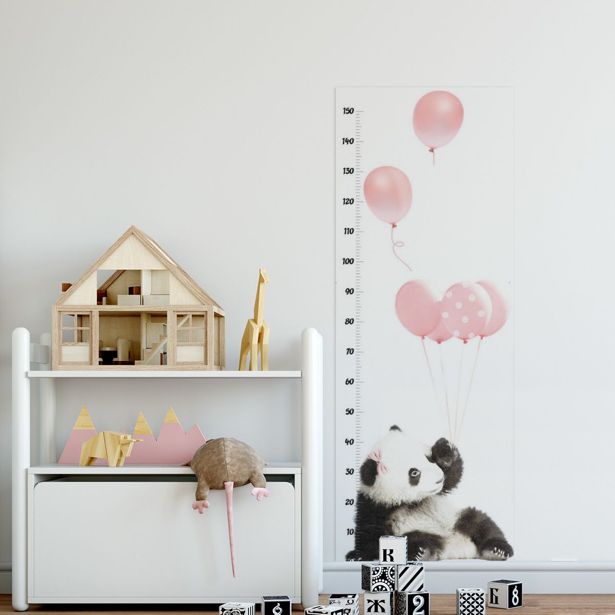Měřítko vzrůstu DEKORNIK - Panda růžová - obrázek 1