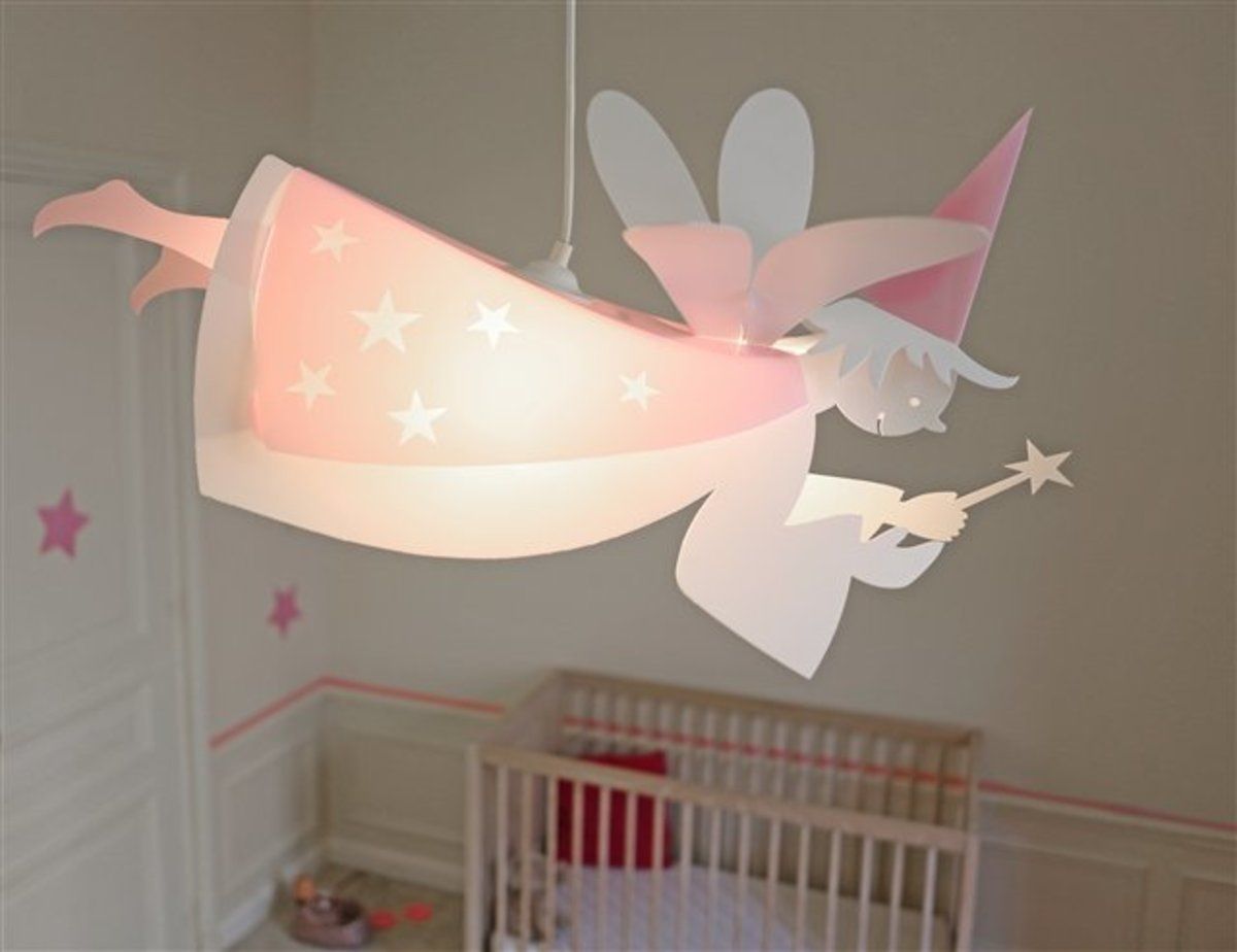 Dětská lampa víla - různé barvy malina - obrázek 4