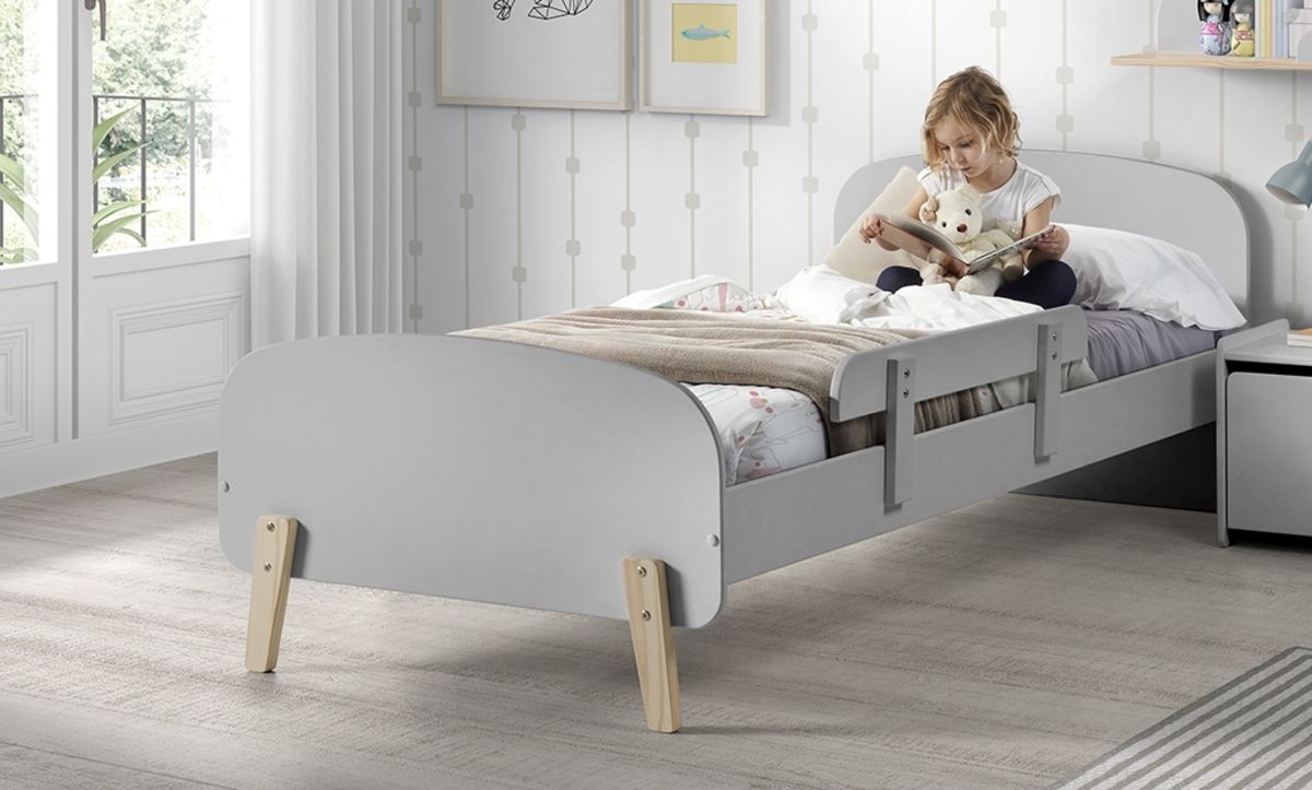 Dětská postel VIPACK FURNITURE Kiddy šedá 200x90 cm - obrázek 2
