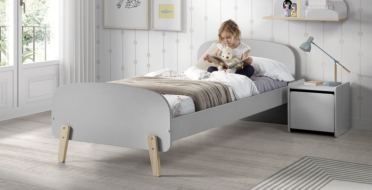 Dětská postel VIPACK FURNITURE Kiddy šedá 200x90 cm - obrázek 3