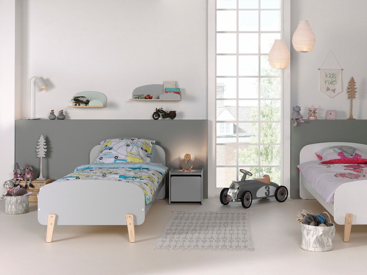 Dětská postel VIPACK FURNITURE Kiddy šedá 200x90 cm - obrázek 4