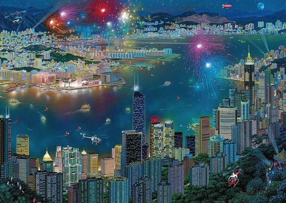 Schmidt Puzzle Ohňostroj nad Hongkongem 1000 dílků - obrázek 1