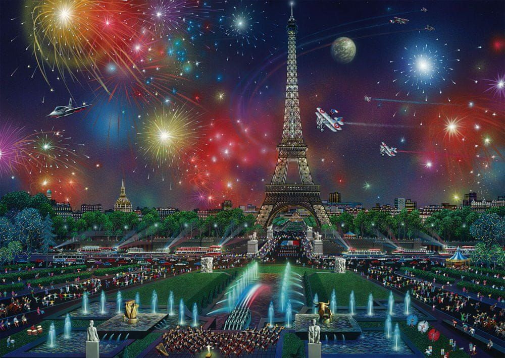 Schmidt Puzzle Ohňostroj nad Eiffelovou věží 1000 dílků - obrázek 1