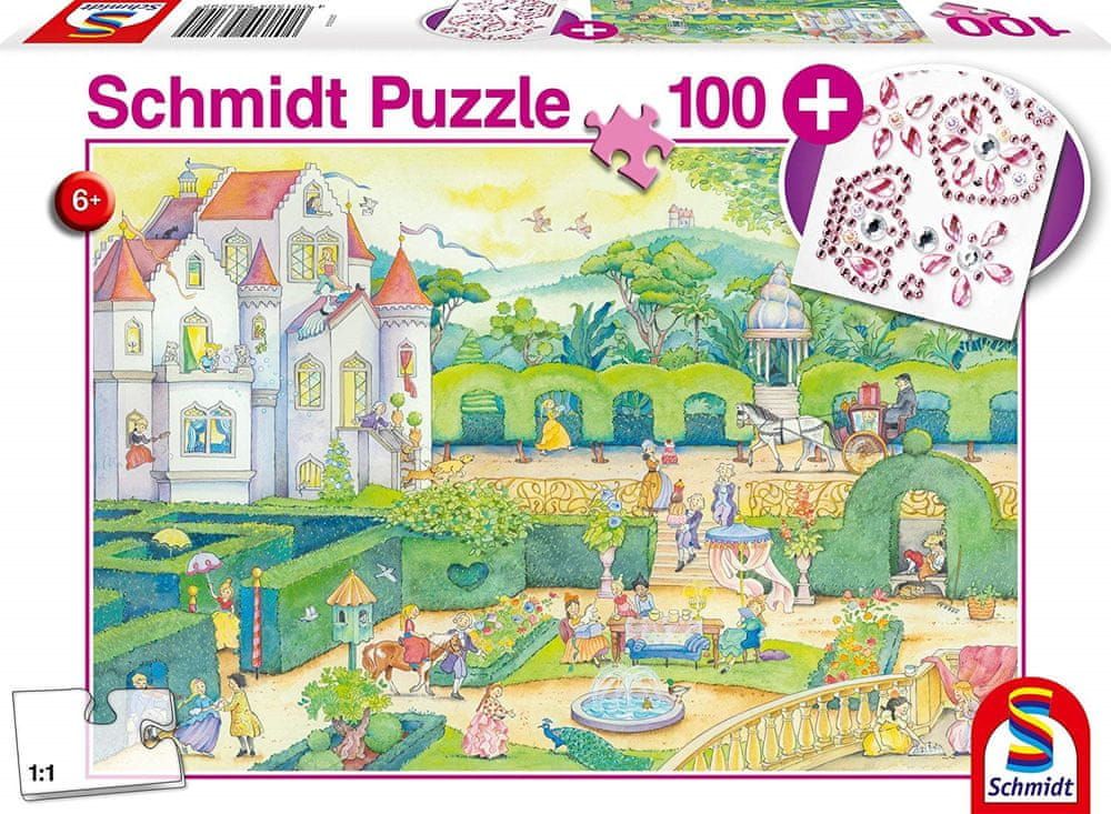 Schmidt Puzzle V pohádkové říši 100 dílků + dárek (nalepovací drahokamy) - obrázek 1