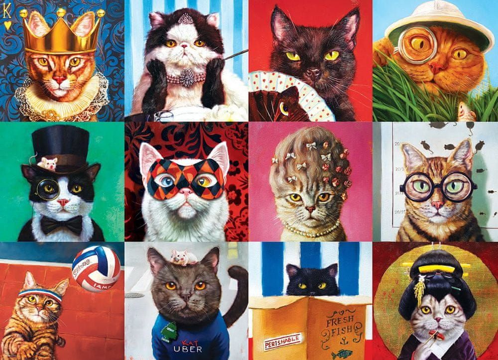 EuroGraphics Puzzle Legrační kočky 1000 dílků - obrázek 1