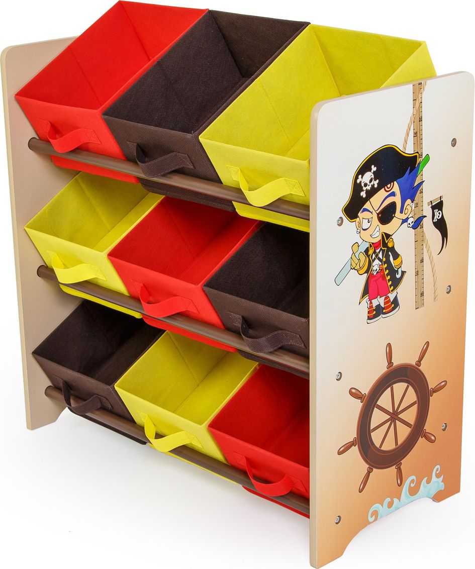 Ourbaby dětská komoda Pirate MDF deska černá červená - obrázek 2