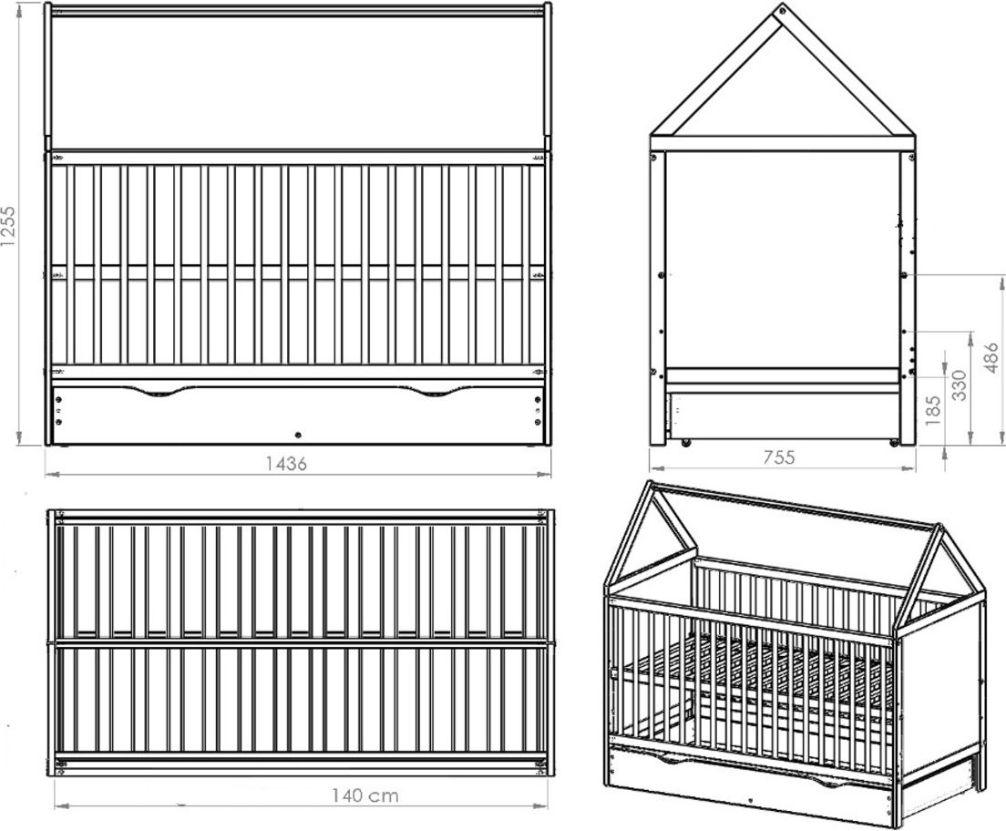 Ourbaby House bed - obrázek 8