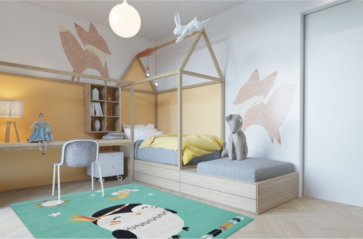 Koberec Ourbaby Penguin 22908-0 obdélník 120x170 cm bílá černá - obrázek 1