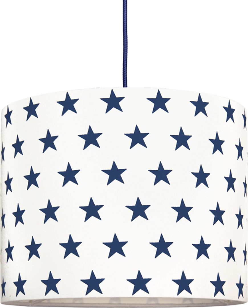 Textilní závěsná lampa Hvězdy Mini - tmavě modrá - obrázek 1