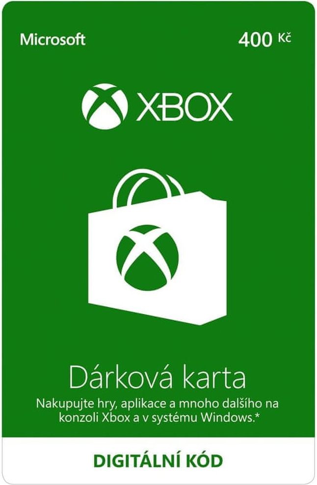 Microsoft Xbox - Dárková karta 400 Kč (K6W-01252) - elektronicky - obrázek 1