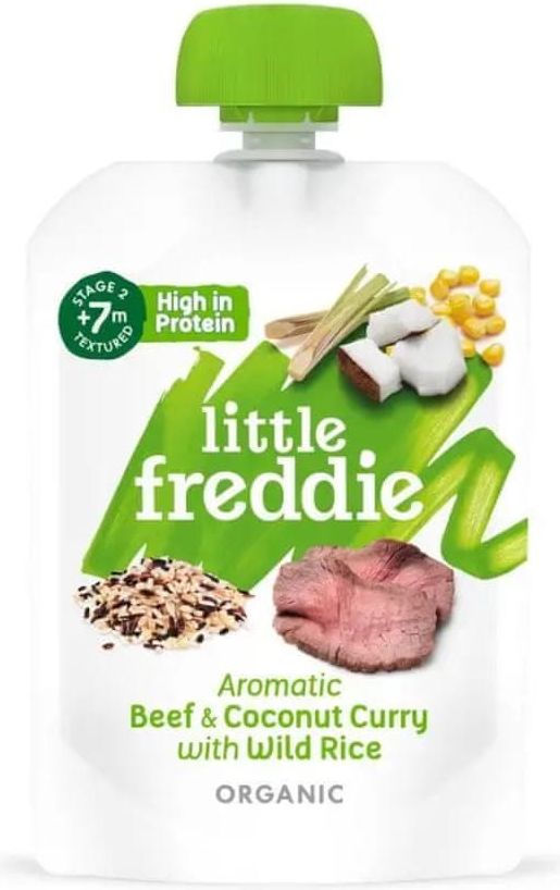 Little Freddie Aromatické kokosové curry s hovězím masem a divokou rýží 6 x 130g - obrázek 1