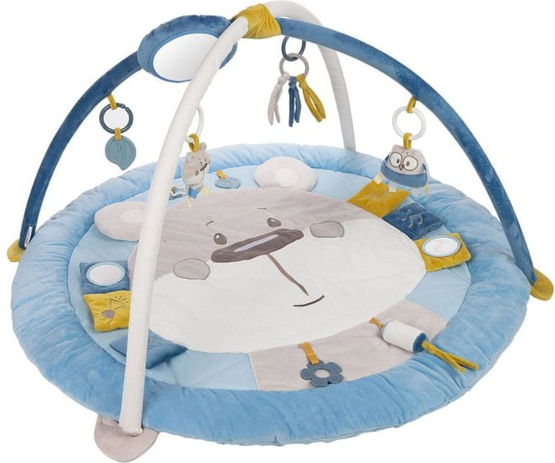 Canpol babies Hrací deka s hrazdičkou PASTEL FRIENDS modrá - obrázek 1