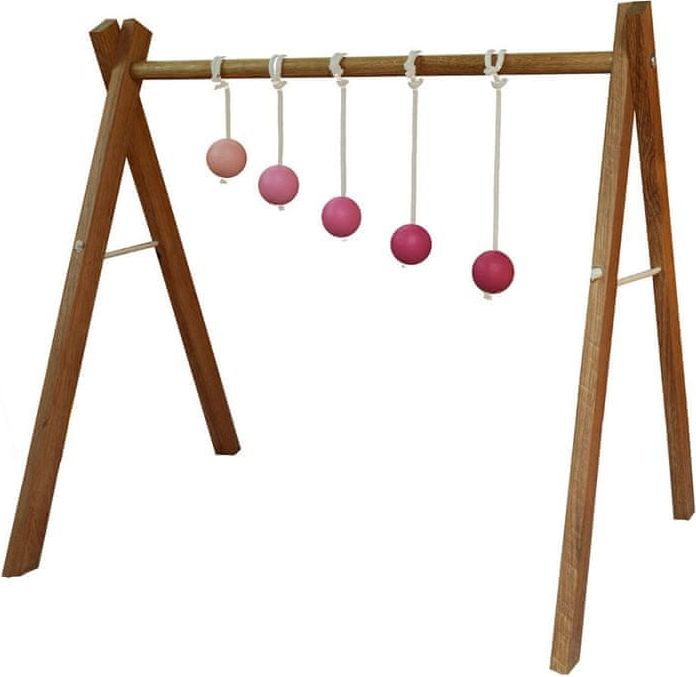 MILUJEMTO Dětská hrazdička - růžové koule - obrázek 1