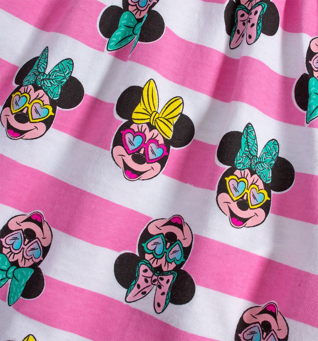 Dívčí letní šaty DISNEY MINNIE SUMMER růžové pruhy Velikost: 98 - obrázek 3