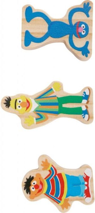 Legler Dřevěné kostky barevné 35 ks Sesame Street - obrázek 1