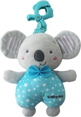 Edukační hrající plyšová hračka s klipem Baby Mix koala, Tyrkysová - obrázek 1