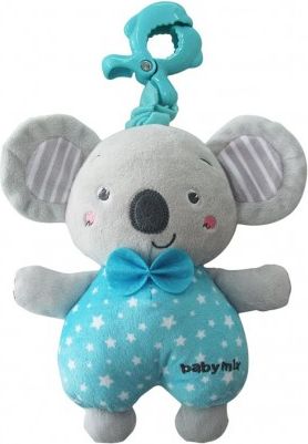 Edukační hrající plyšová hračka s klipem Baby Mix koala, Tyrkysová - obrázek 1