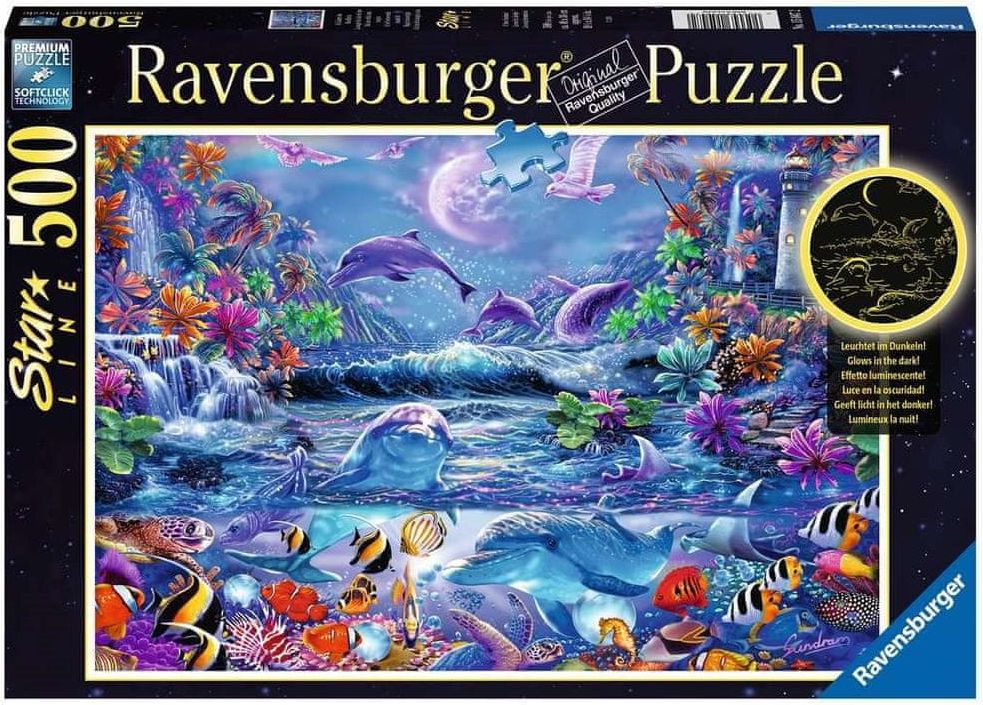 Ravensburger Svítící puzzle Magický úplněk 500 dílků - obrázek 1