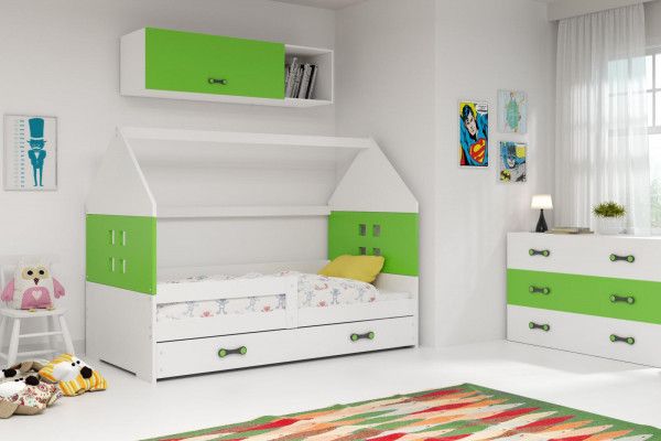 FALCO Dětská postel Dominik 80x160 bílá/zelená - obrázek 1