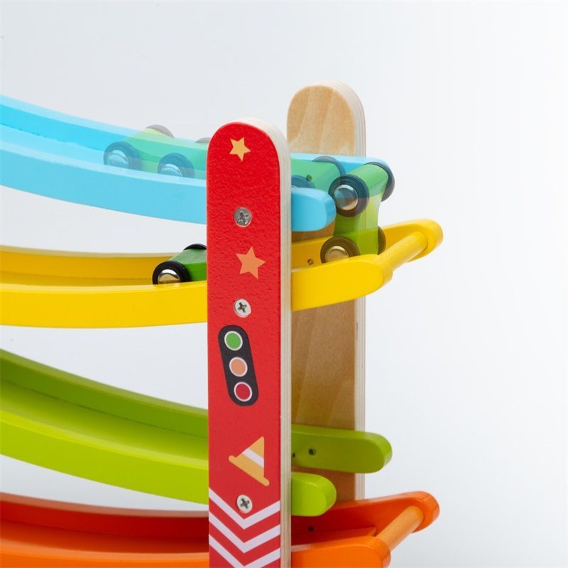 Dřevěná automobilová závodní dráha Bigjigs Toys - obrázek 2