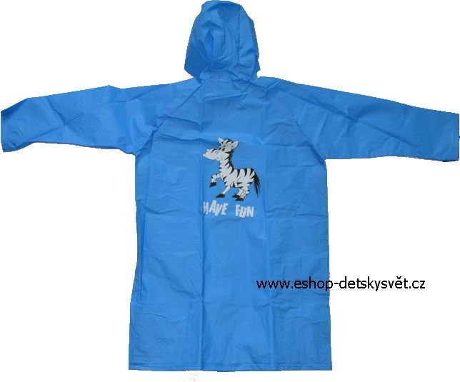 Dětská pláštěnka, světle modrá vel.120 zebra - obrázek 2