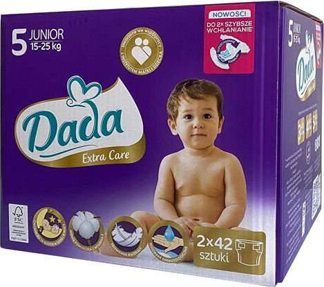 Dada | Dada | Dětské jednorázové pleny DADA Extra Care 5 JUNIOR 15-25 kg 84 ks VÝHODNÝ BOX | Bílá | - obrázek 1