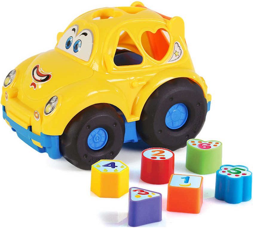 Baby auto vkládačka se 6 tvary počítání plast 2 barvy pro miminko - obrázek 3