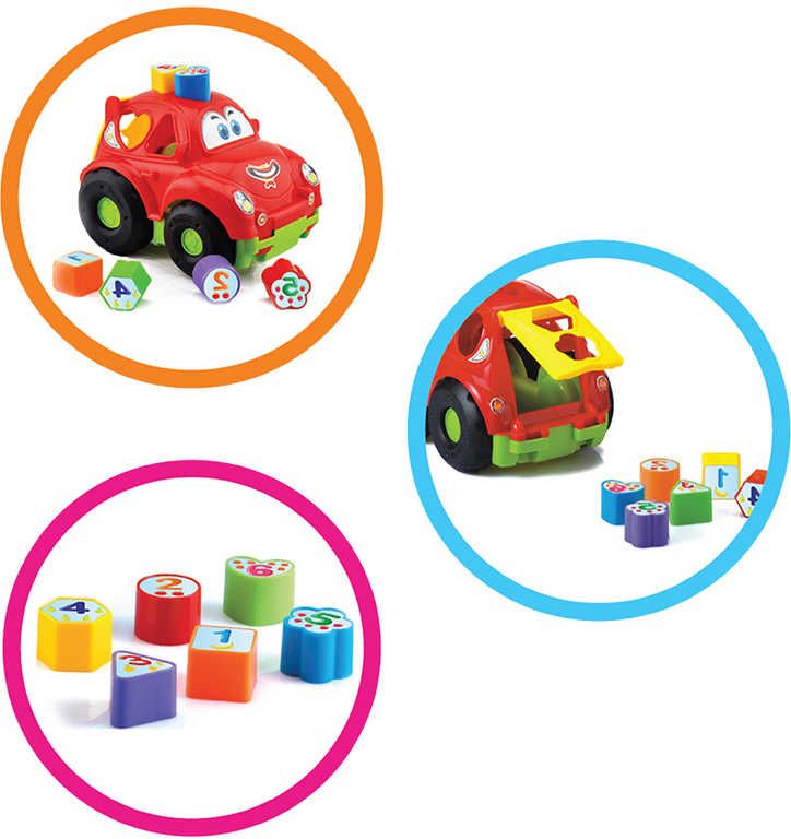 Baby auto vkládačka se 6 tvary počítání plast 2 barvy pro miminko - obrázek 7