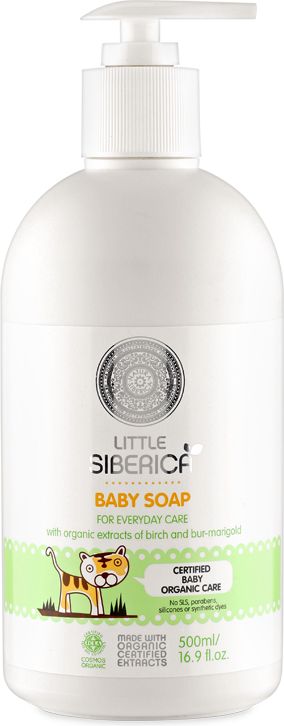 Little Siberica dětské krémové mýdlo Baby Cream Soap for Everyday Care 500 ml - obrázek 1