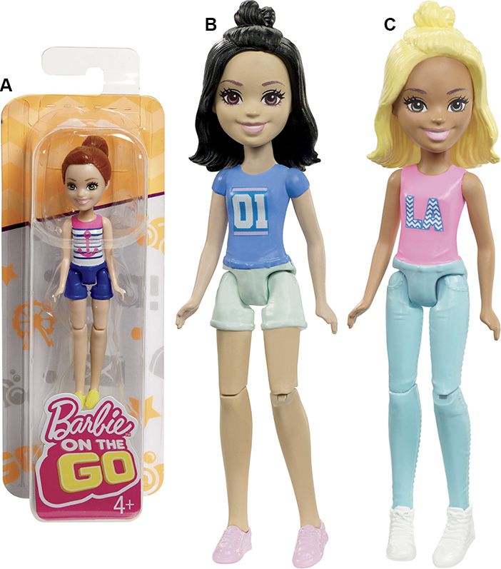 Mattel Barbie Mini panenka modré kalhoty - obrázek 1