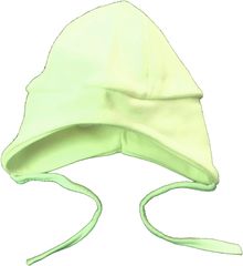 Čepice kojenecká zavazovací - bavlna - KLASIK zelená - vel.50 - obrázek 1