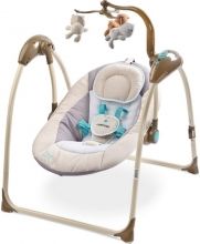 Houpačka pro miminko s melodiemi a ovladačem - LOOP beige - Caretero - obrázek 1