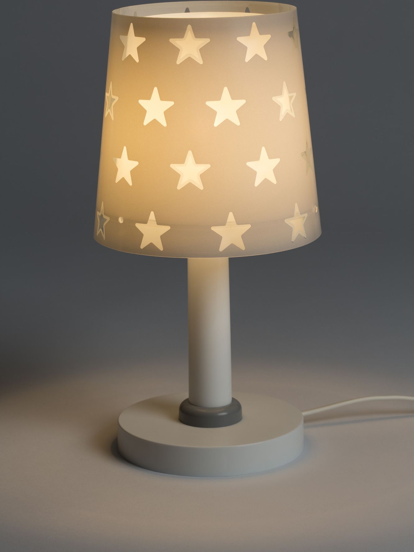 DĚTSKÁ STOLNÍ LAMPIČKA STARS GREY - obrázek 2