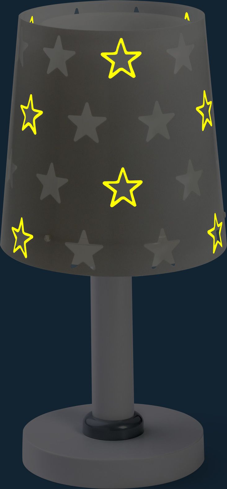 DĚTSKÁ STOLNÍ LAMPIČKA STARS GREY - obrázek 3