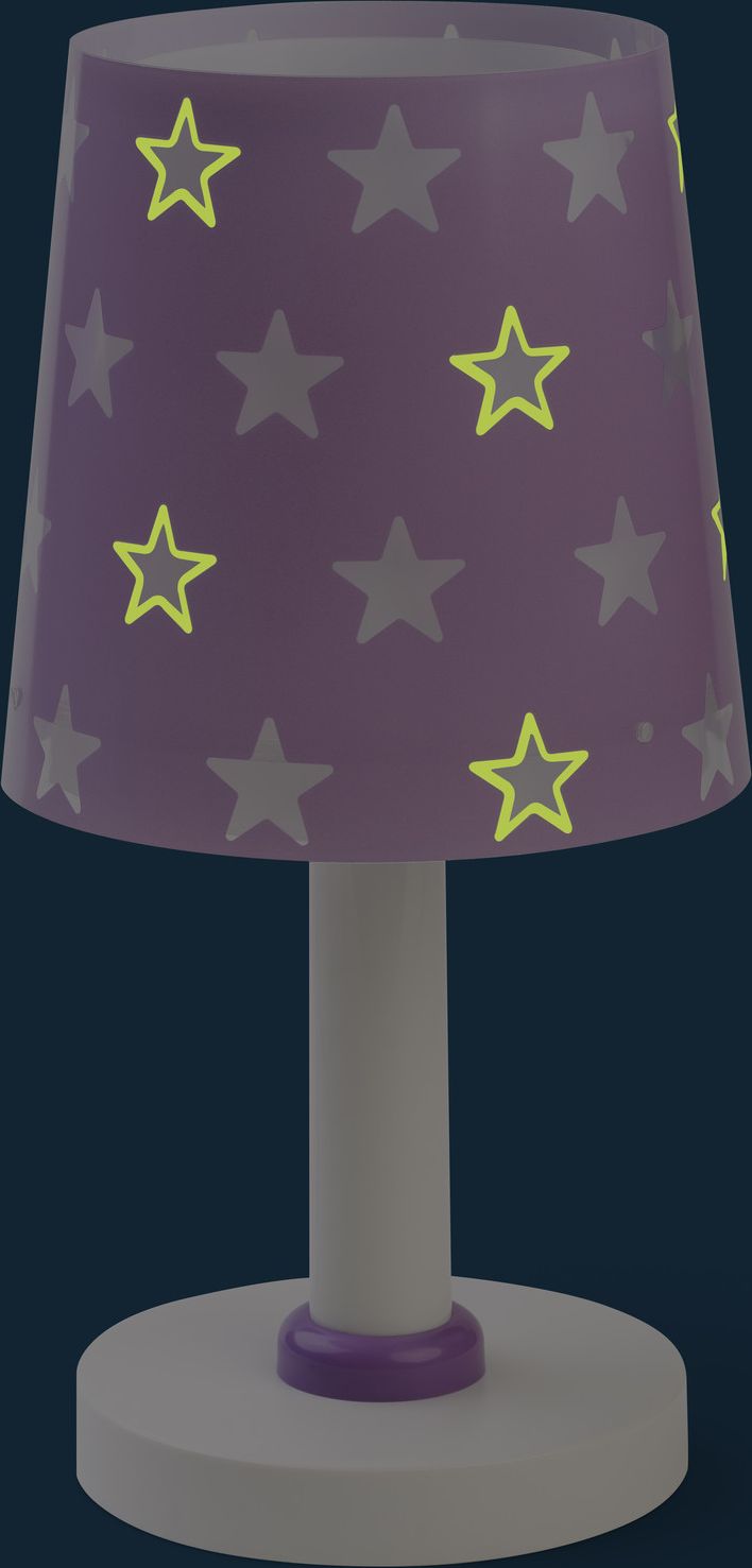 DĚTSKÁ STOLNÍ LAMPIČKA STARS PURPLE - obrázek 3
