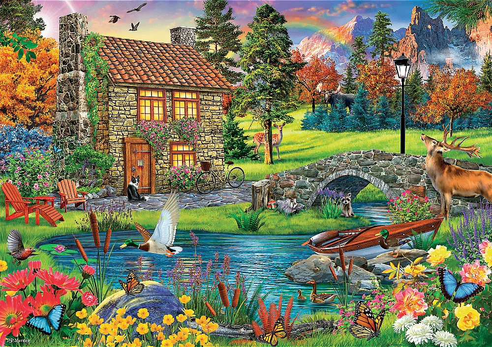 Trefl Puzzle Chata v horách 6000 dílků - obrázek 1