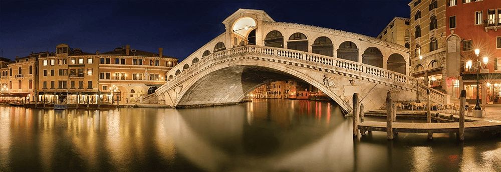 Schmidt Panoramatické puzzle Noční Ponte de Rialto, Benátky 1000 dílků - obrázek 1