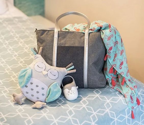 BabyOno Plyšová hračka s klipem Sovička - šedá/mátová - obrázek 4