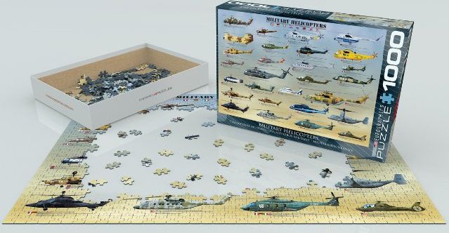 Puzzle EuroGraphics Vojenské vrtulníky  1000 - obrázek 2